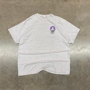 Rogue Wolf Y2K Grey Purple Graphic Tee Relaxed Fit Size L‎